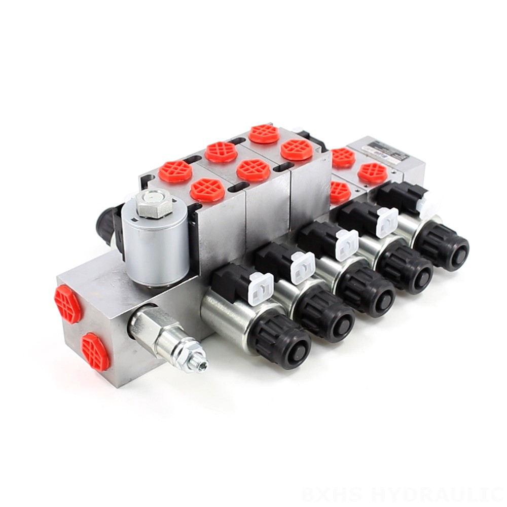 DCV56 Electric proportional 5 Spool Sectional Directional Valve image