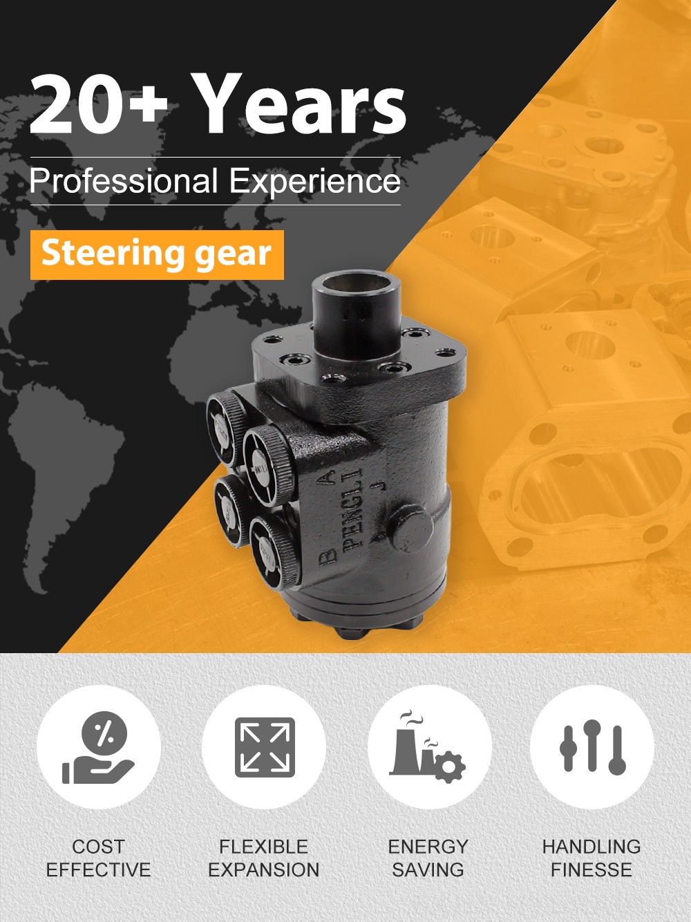 BZZ1-E50A 50 ml/r 4 L/min Streering Unit detailed image