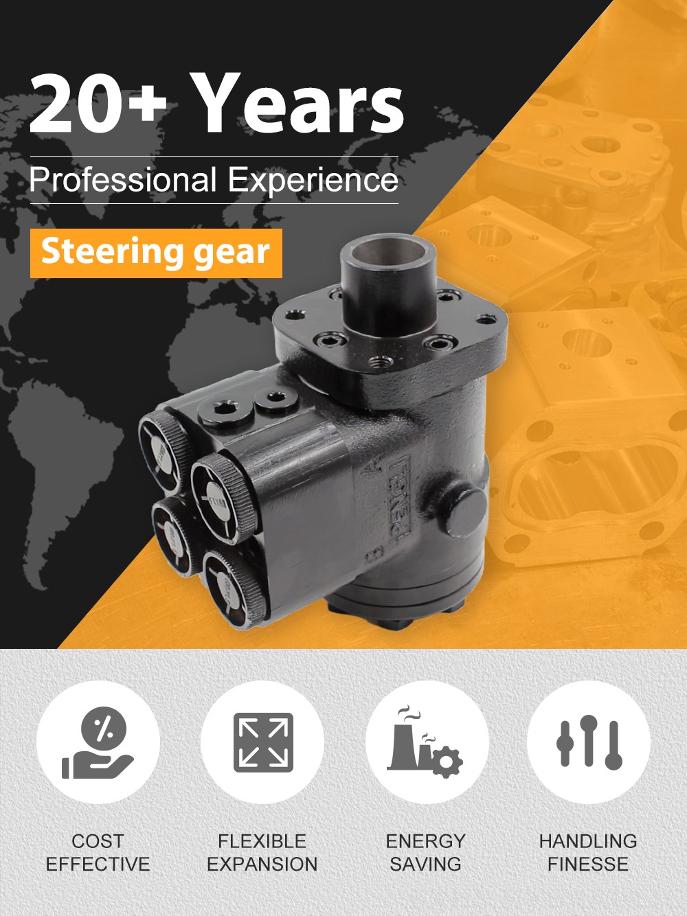 BZZ1-E80+FKA 80 ml/r 6 L/min Streering Unit detailed image