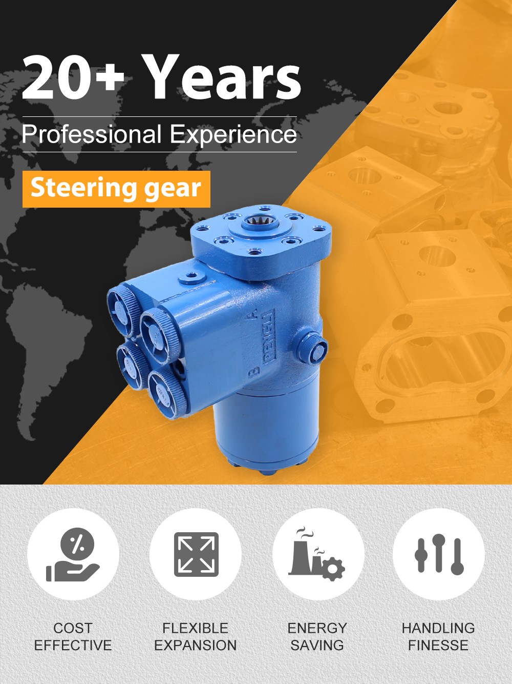 BZZ5-E100B 100 ml/r 7.5 L/min Streering Unit detailed image