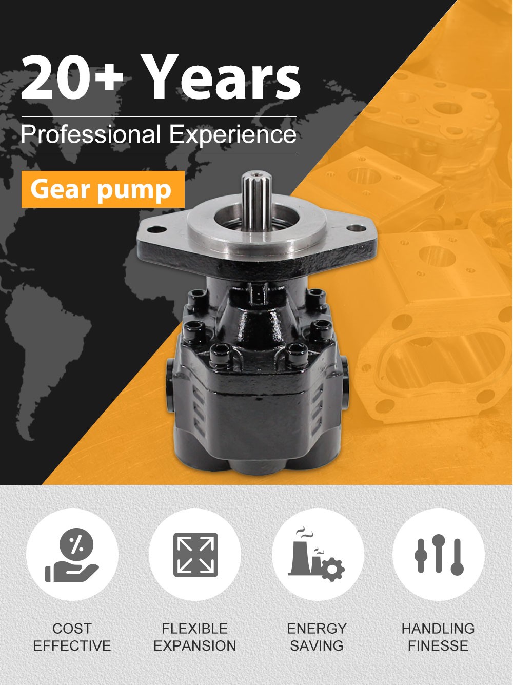 CBHL-2000 50 cc/rev Hydraulic Gear Pump detailed image