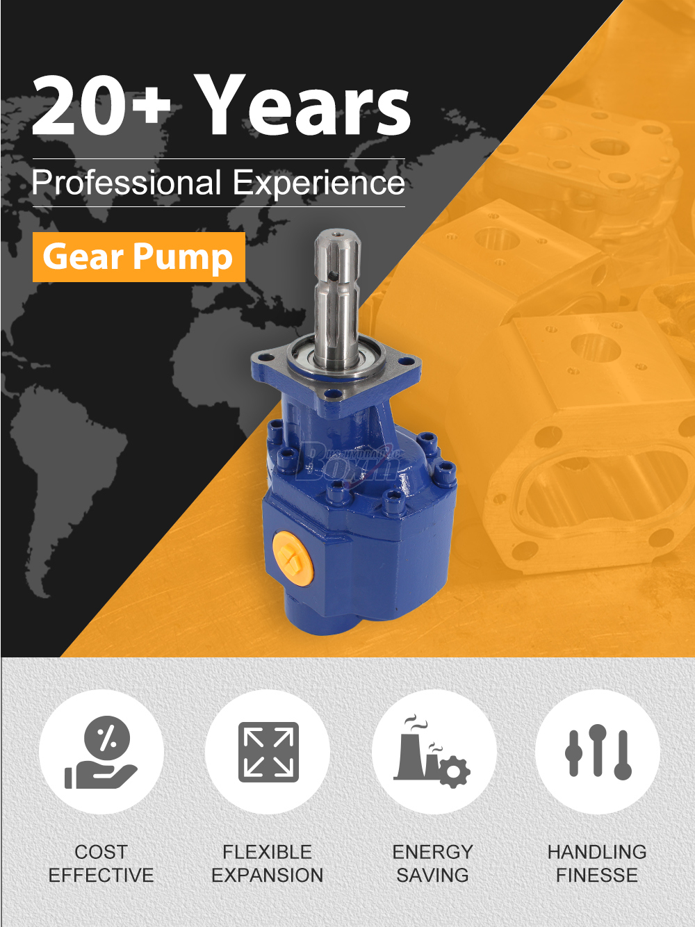 CBHST1-110-KZ 110 cc/rev 20 MPa (2900 psi) Hydraulic Gear Pump detailed image