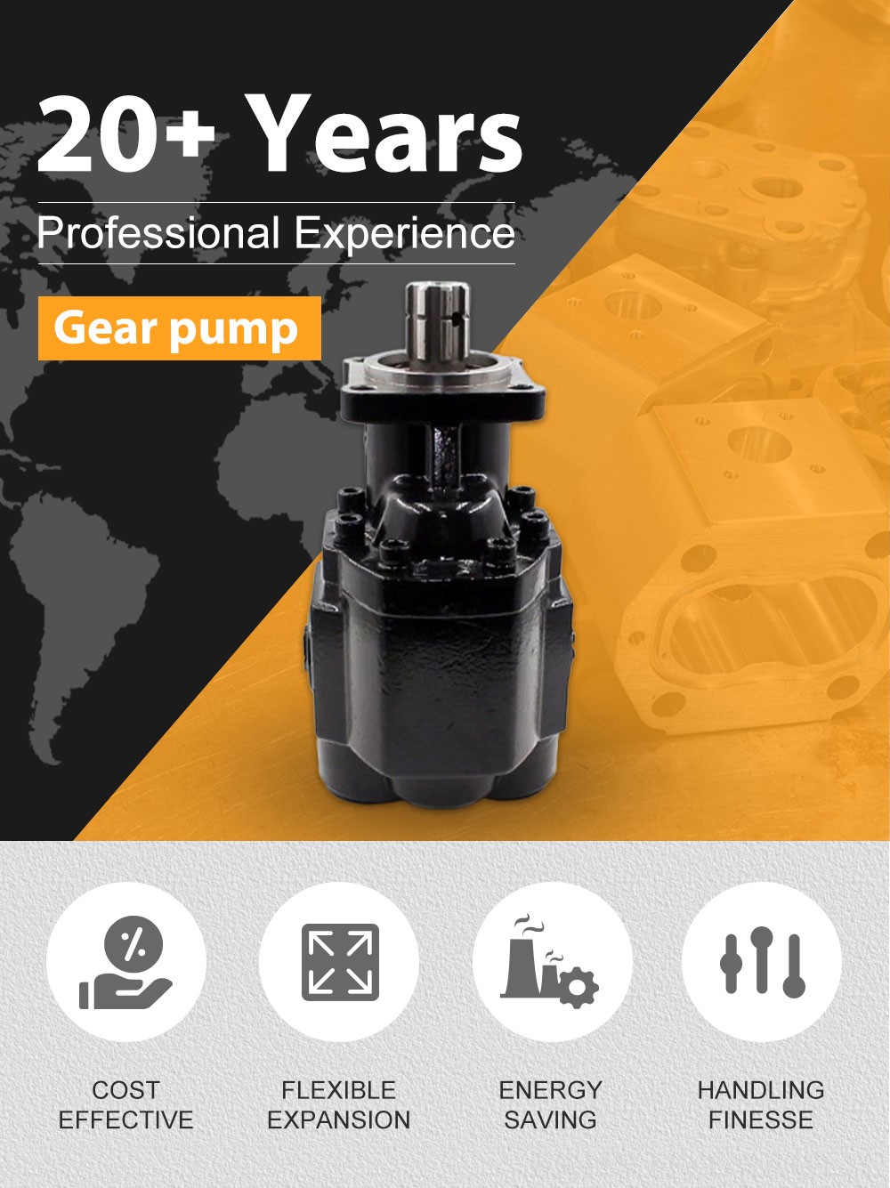 CBHST1-ISO-100 100 cc/rev Hydraulic Gear Pump detailed image