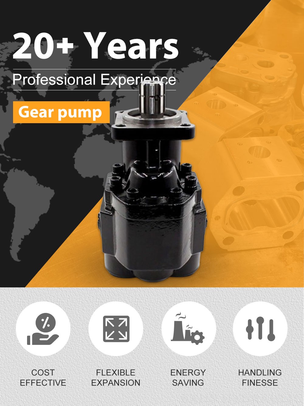 CBHST1-ISO-110 110 cc/rev Hydraulic Gear Pump detailed image