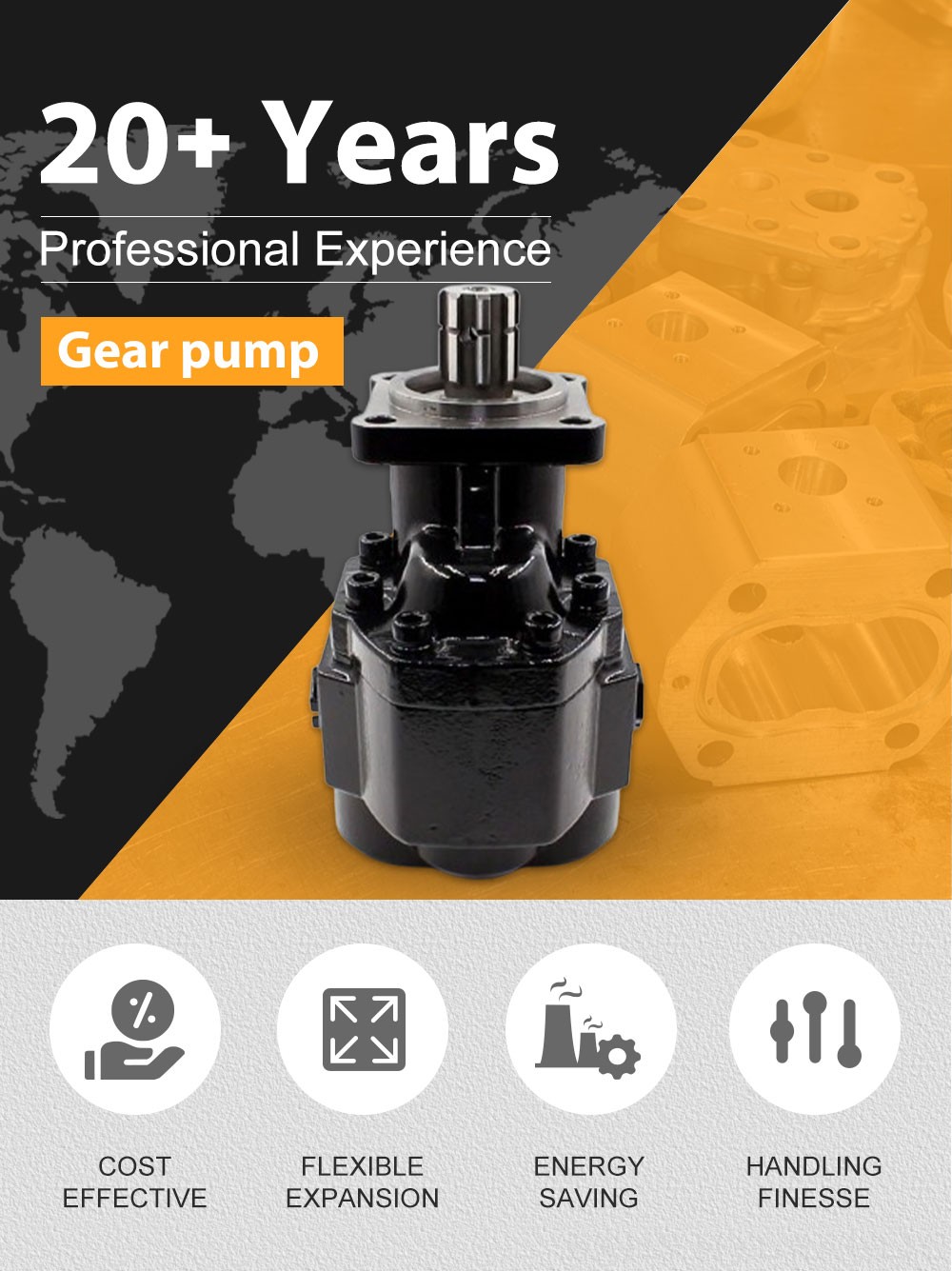 CBHST1-ISO-80 80 cc/rev Hydraulic Gear Pump detailed image