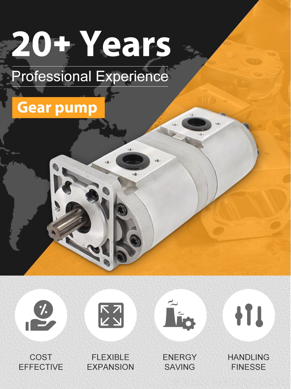 CBN-F540 40 cc/rev Hydraulic Gear Pump detailed image