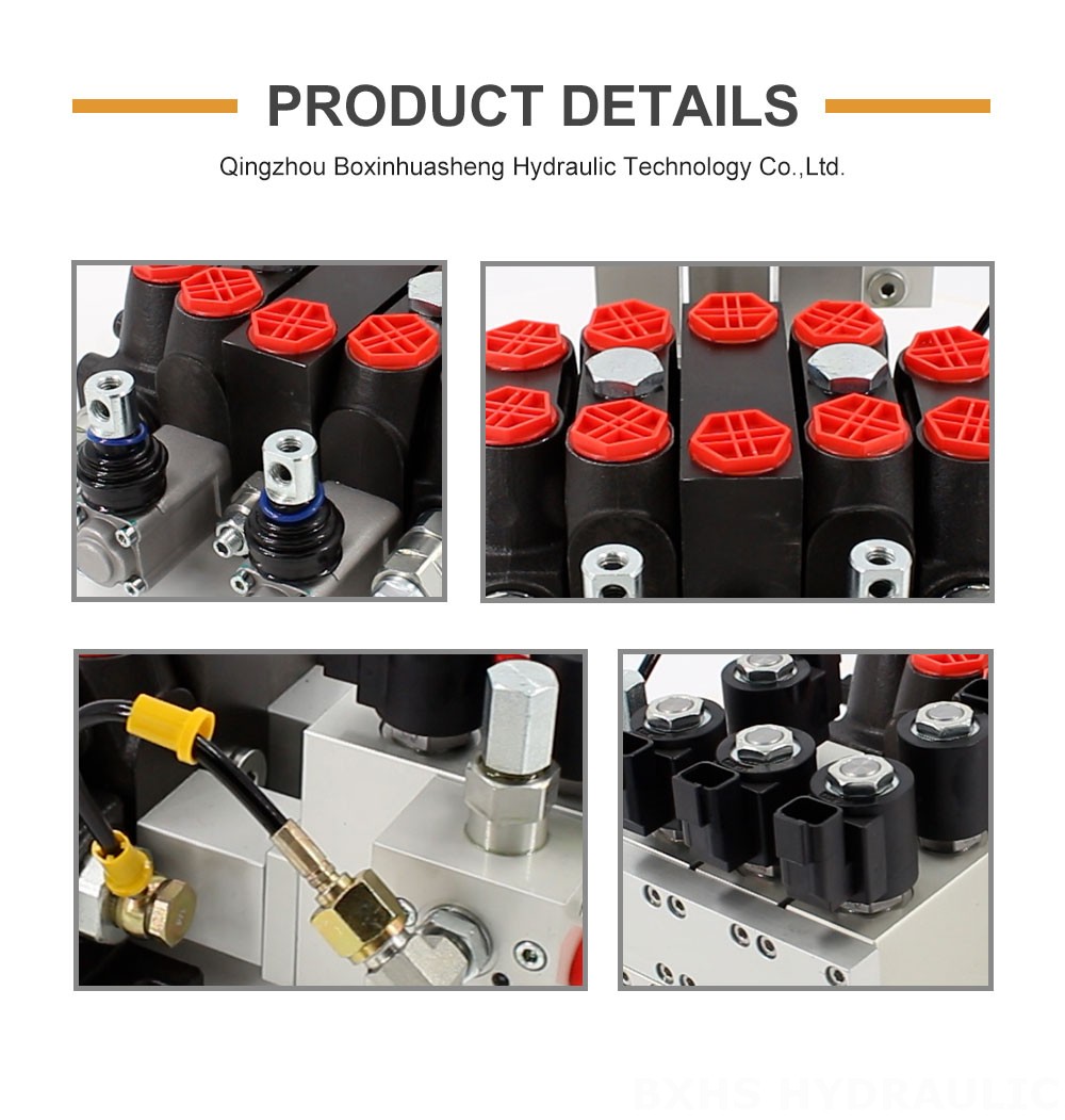 DCV100-OT-J-OT Electro-hydraulic 3 Spool Sectional Directional Valve detailed image