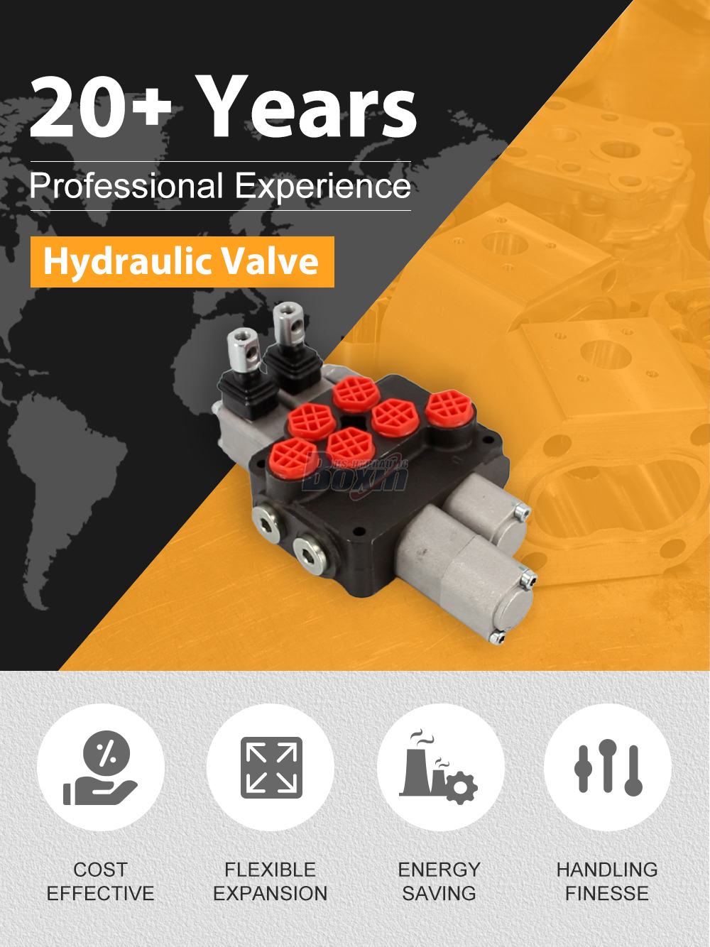 DCV20 Manual 2 Spool Monoblock Directional Valve detailed image