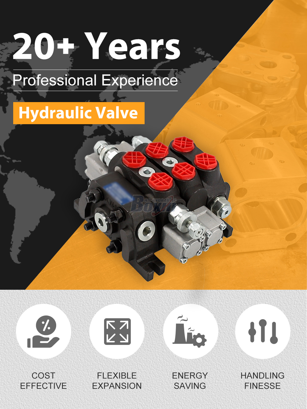 Bulk Supply DCV60-FZJ Manual 2 Spool Sectional Control Valve from Factory detailed image