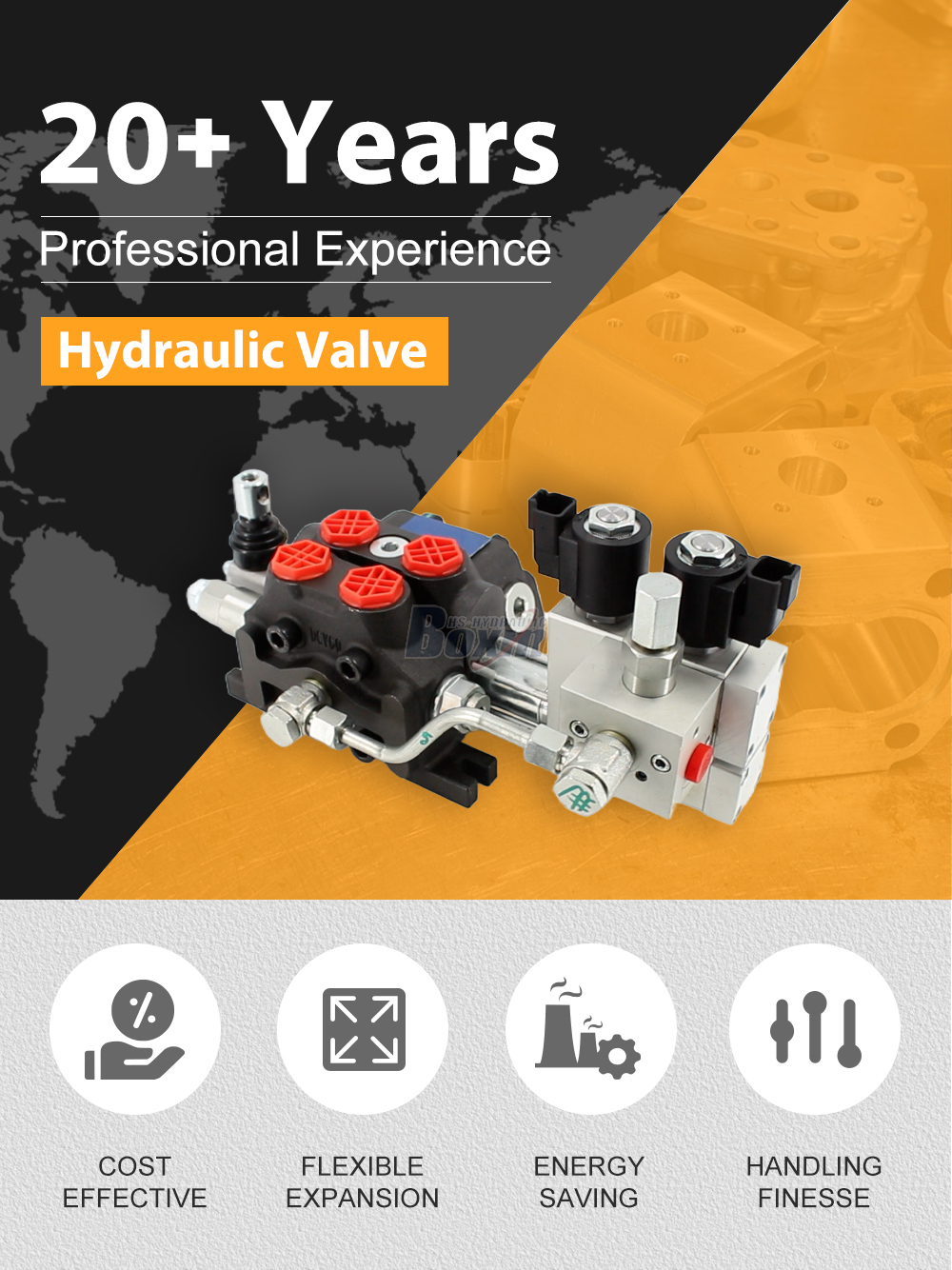 Hydraulic DCV60 1 Spool Electro-hydraulic Sectional Control Valve detailed image