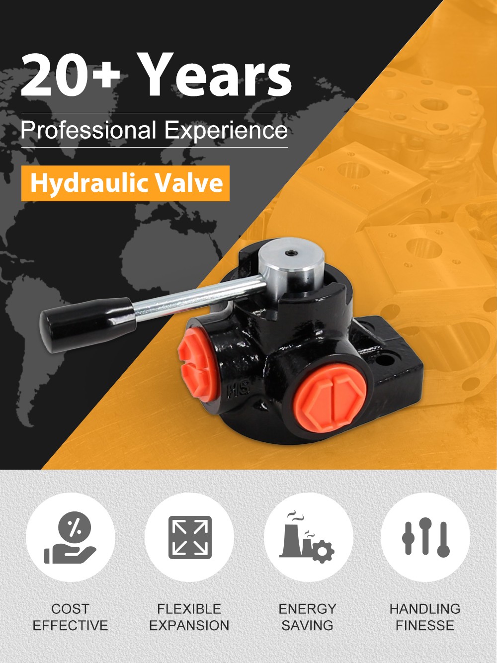 DH25 Manual 1 Spool Flow Diverter Valve detailed image