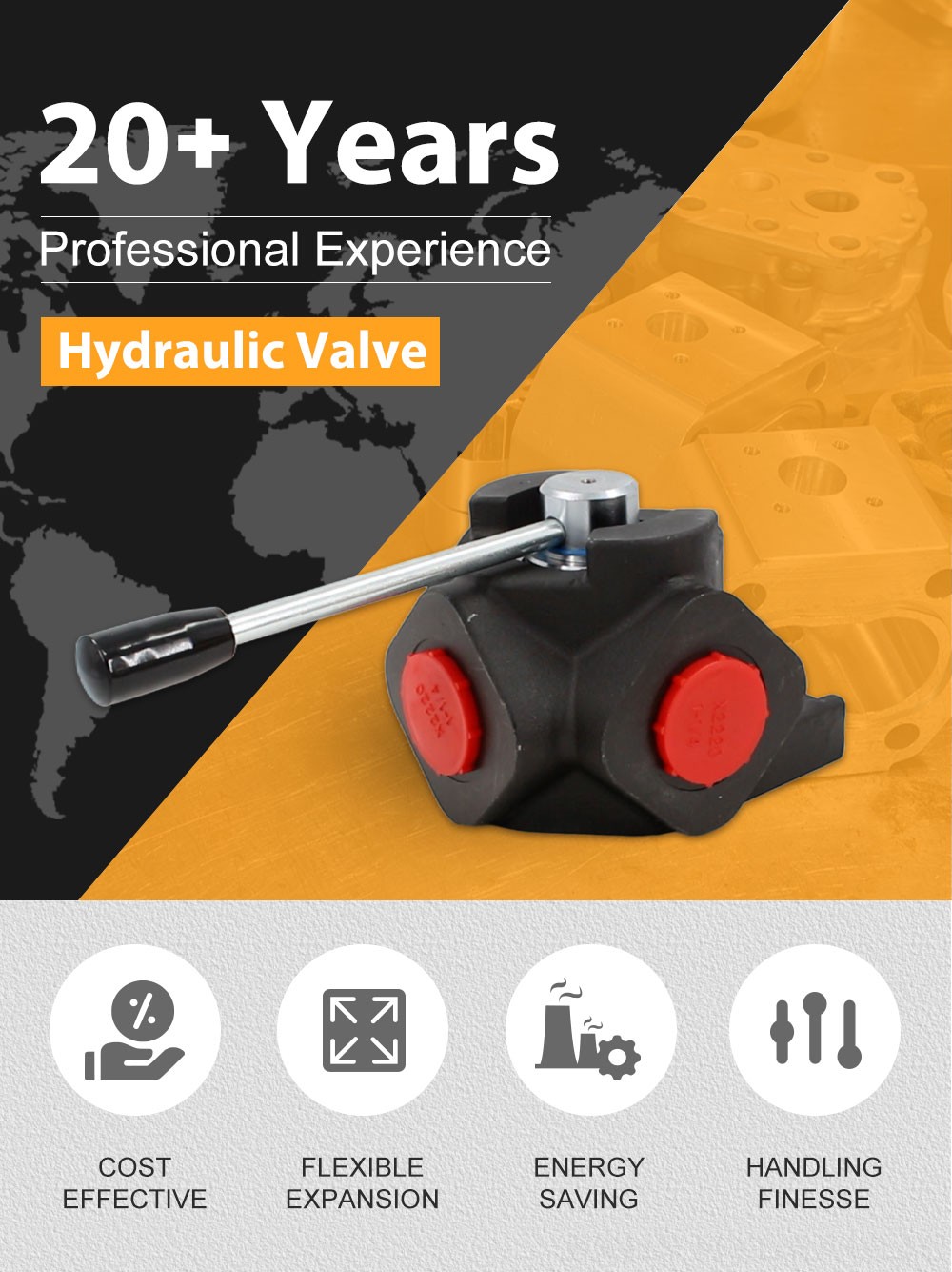 DH30 Manual 1 Spool Flow Diverter Valve detailed image