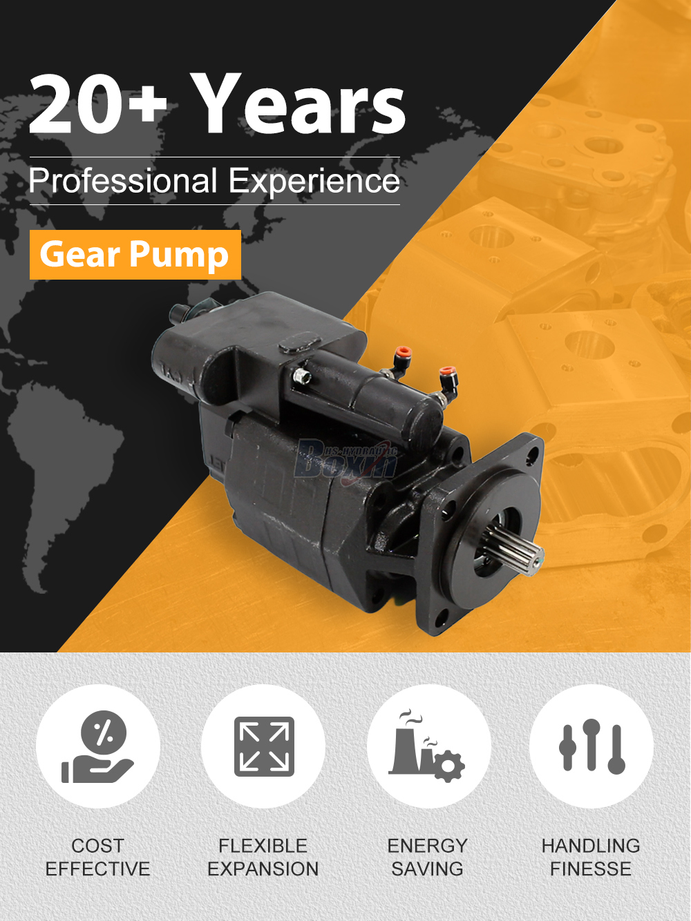 G102-AS 63 cc/rev 16 MPa (2320 psi) Hydraulic Gear Pump detailed image