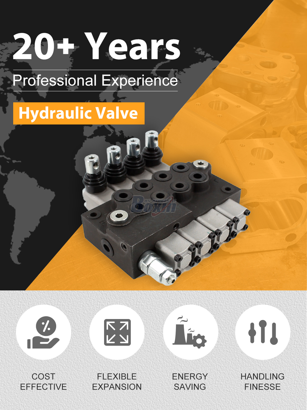 HS45 Manual 4 Spool Monoblock Directional Valve detailed image