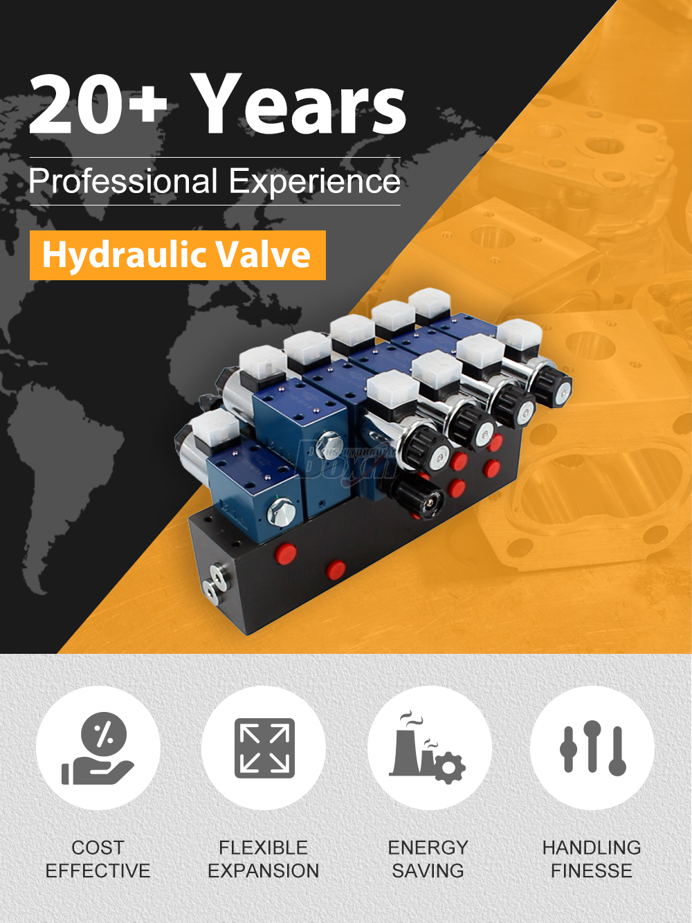 HSBS06-6 Solenoid 6 Spool Solenoid Control Valve detailed image