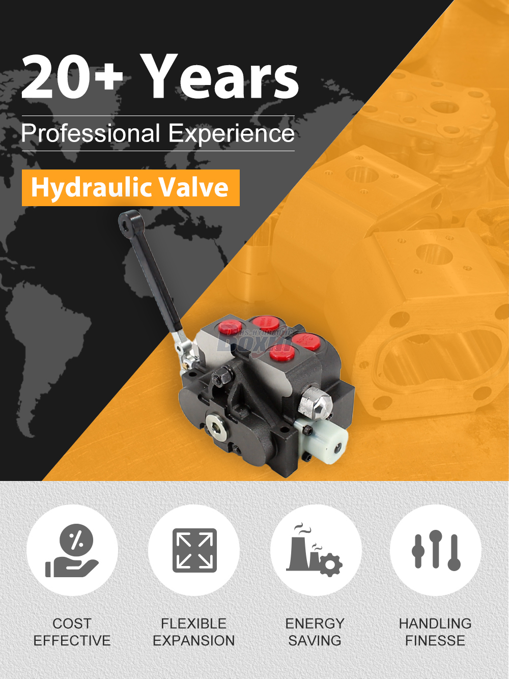 High Performance HSV20 Manual Sectional Control Valve 1 Spool detailed image