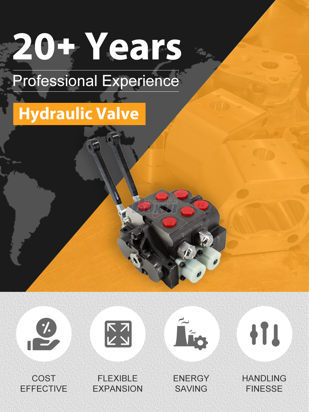 Sectional Control Valve HSV20 Series Manual 2 Spool Design detailed image