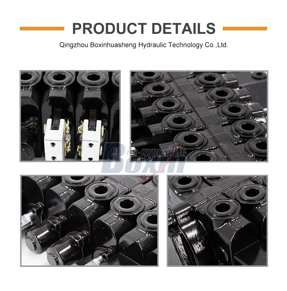 HSW50 Hydraulic and Manual 8 Spool Monoblock Directional Valve detailed image