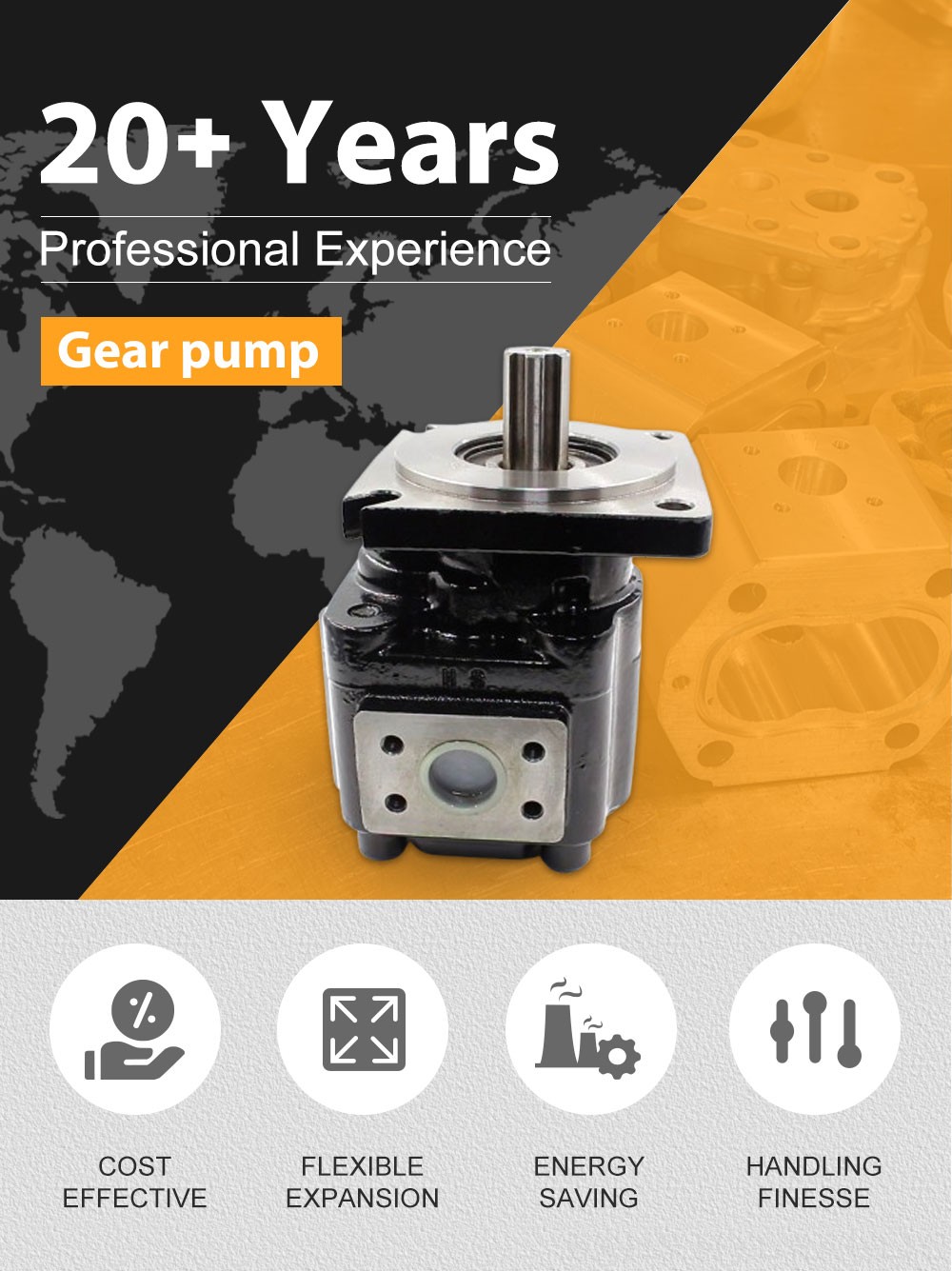 JHP2063 63 cc/rev Hydraulic Gear Pump detailed image