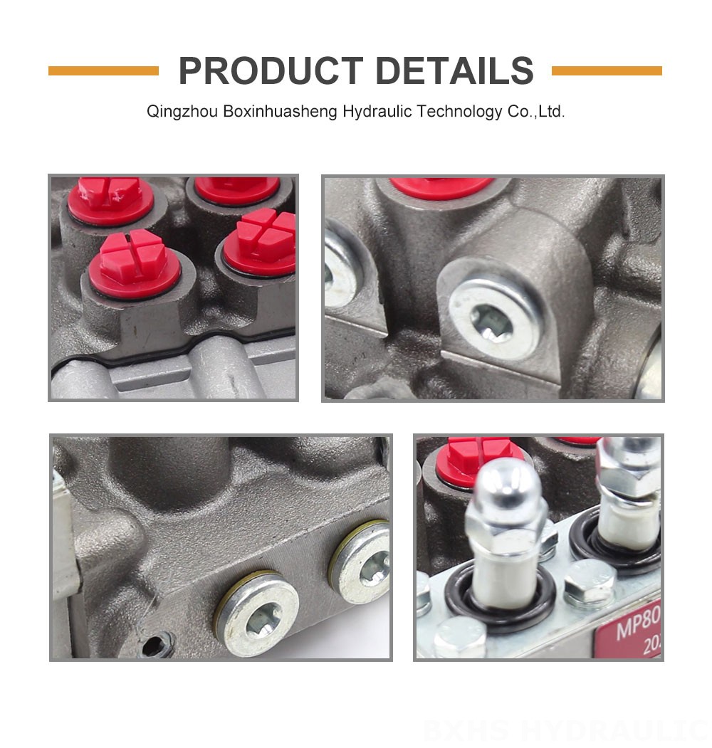 MP80 Manual 3 Spool Hydraulic Distributor detailed image