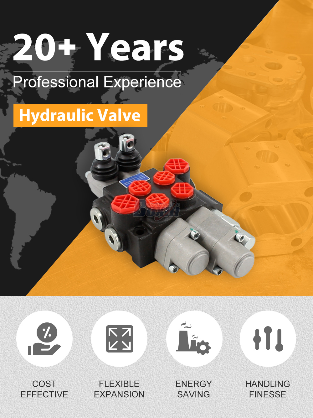 P40-QTW1-QW1 Manual 2 Spool Monoblock Directional Valve detailed image