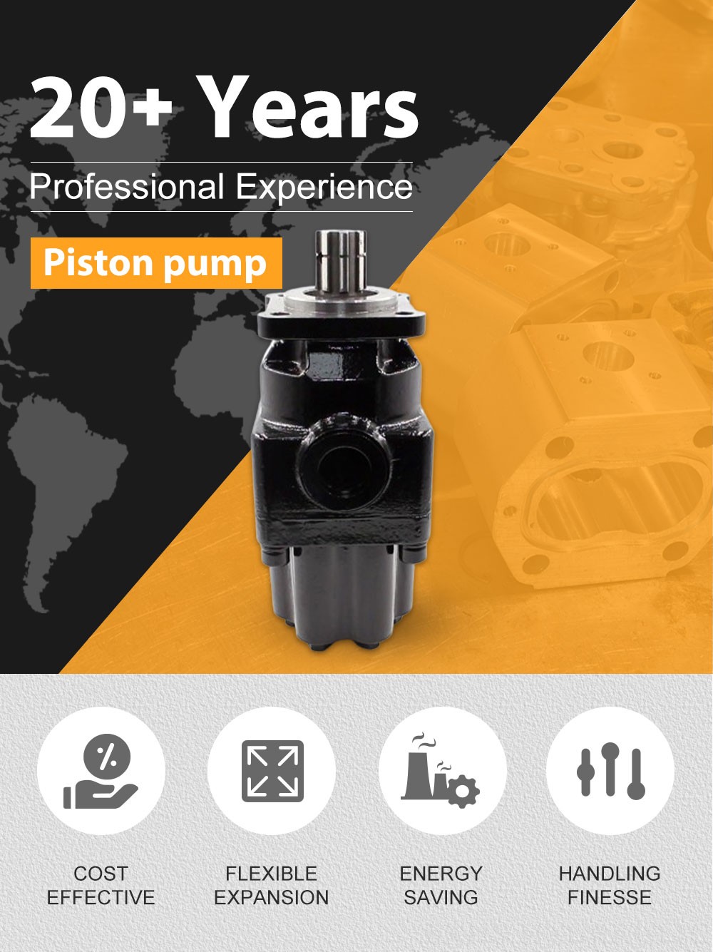 P6-40 40 cc/rev Hydraulic Piston Pump detailed image