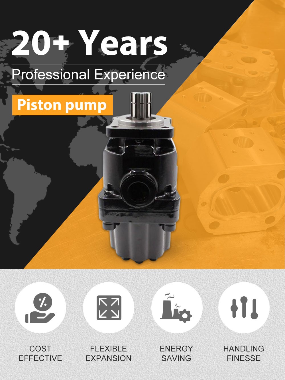 P7-63 63 cc/rev Hydraulic Piston Pump detailed image