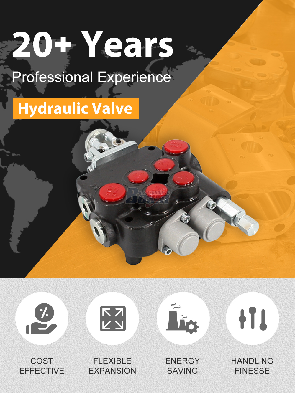 Direct From Factory P80-U1-J2OT 2 Spool Directional Valve Wholesale detailed image