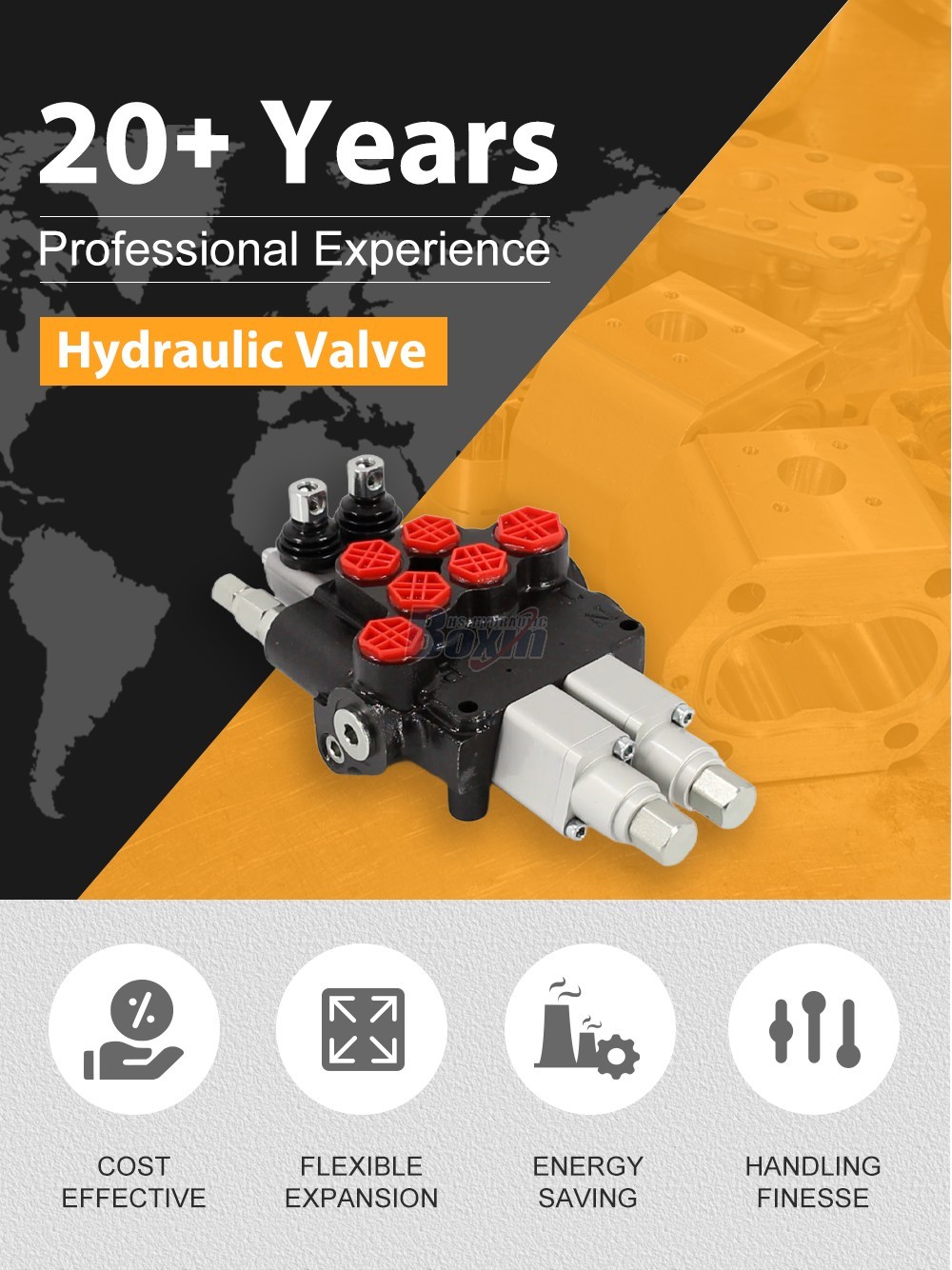 High Performance P80AFT-2QTW1 Monoblock Valve 2 Spool Control Valve detailed image