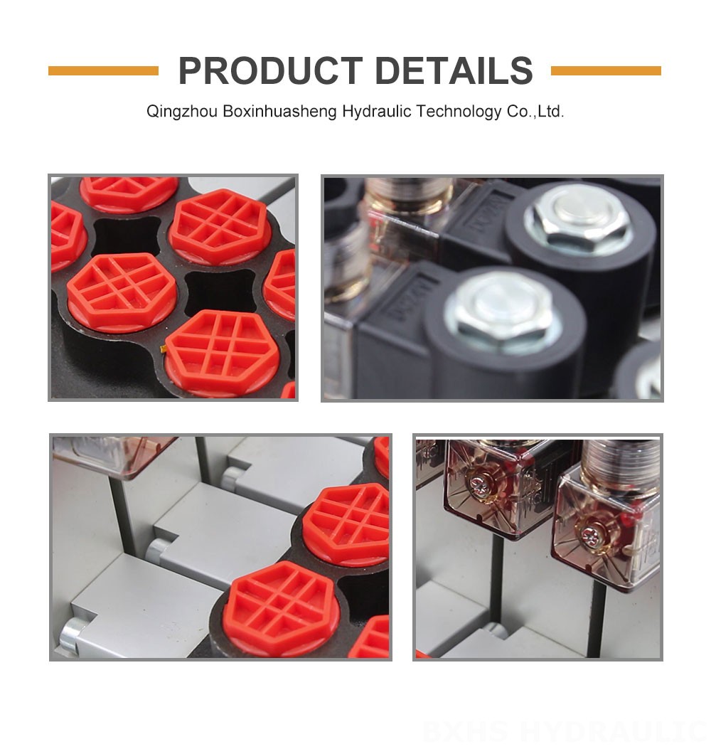 P80 Electro-hydraulic 4 Spool Monoblock Directional Valve detailed image