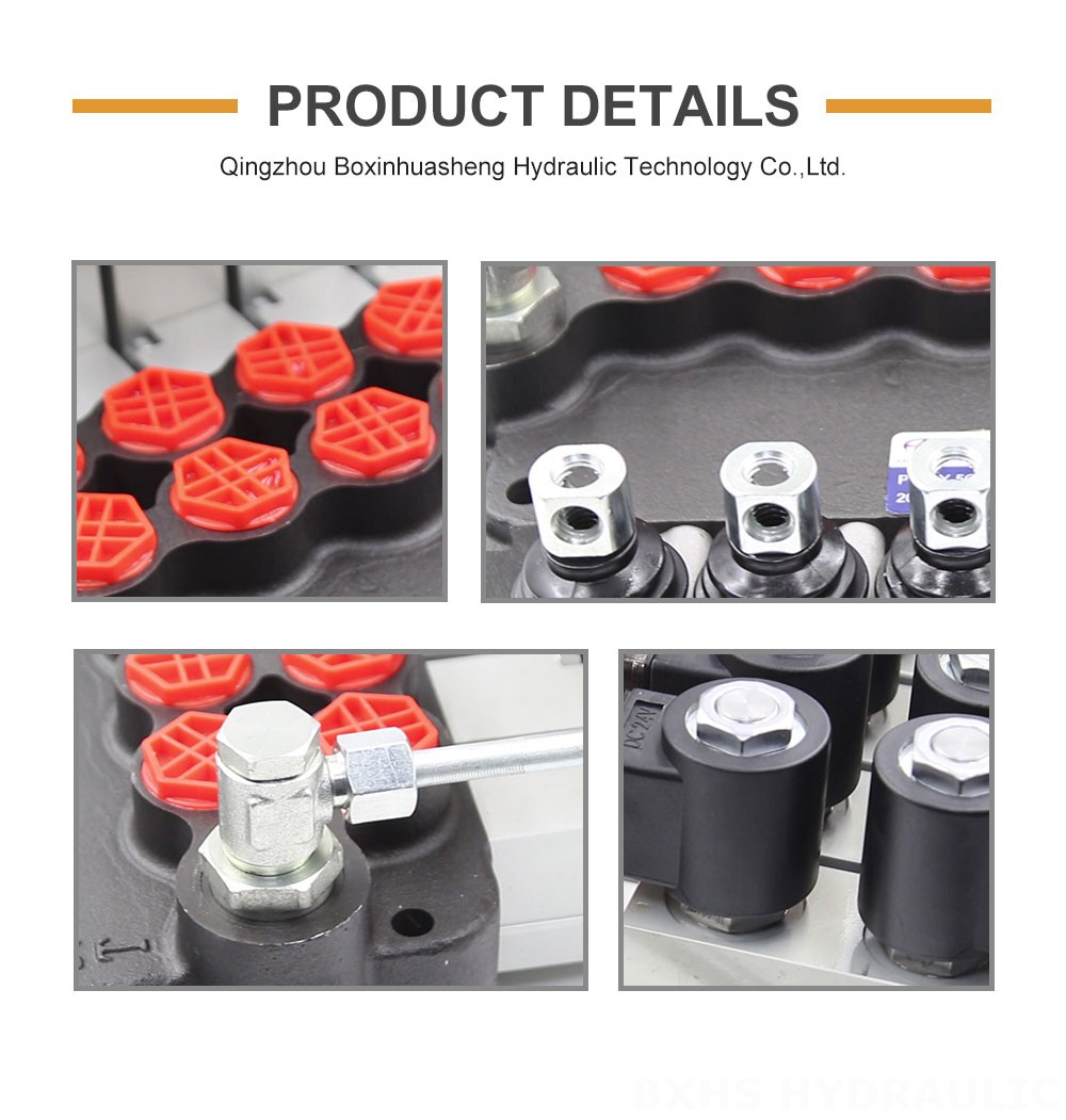 P80 Electro-hydraulic 5 Spool Monoblock Directional Valve detailed image