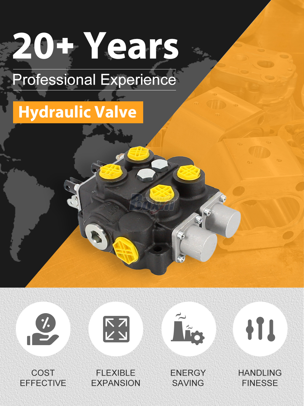 RD5200NPT-2OT Manual 2 Spool Hydraulic Control Valve detailed image