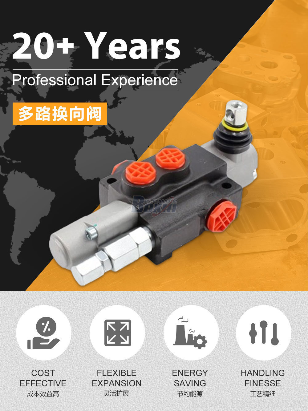 P40-G12-G38-OTW 手控 1 联 整体式换向阀