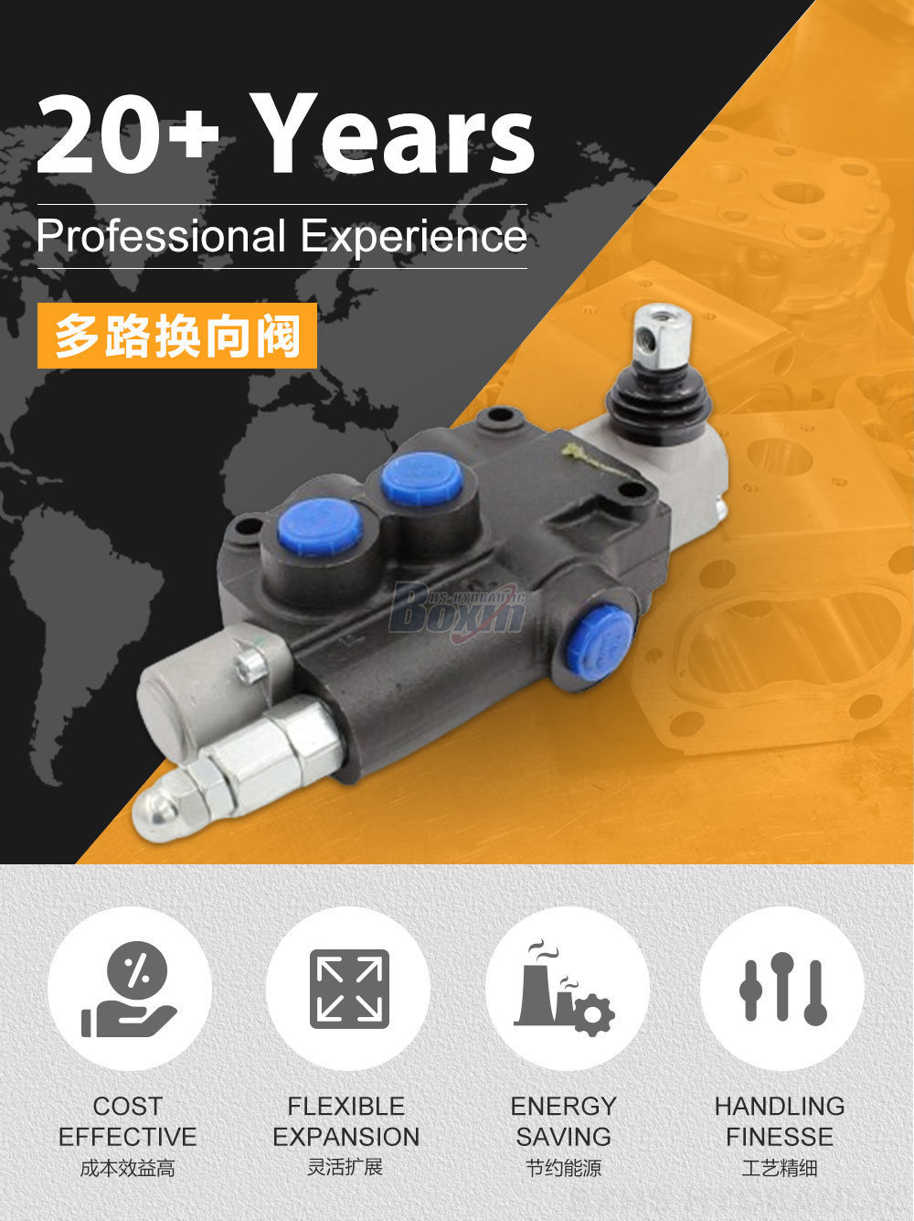 P80-U78-1OT 手控 1 联 整体式换向阀