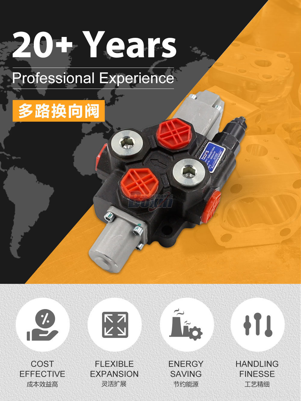 SD14 手控 1 联 整体式换向阀