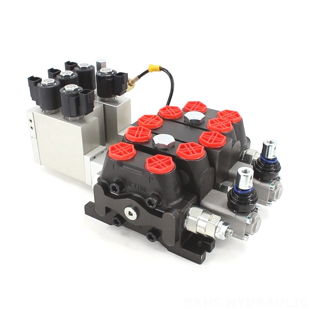 Electro-Hydraulic 3 Spool Sectional Directional Valve DCV100-OT-J-OT image
