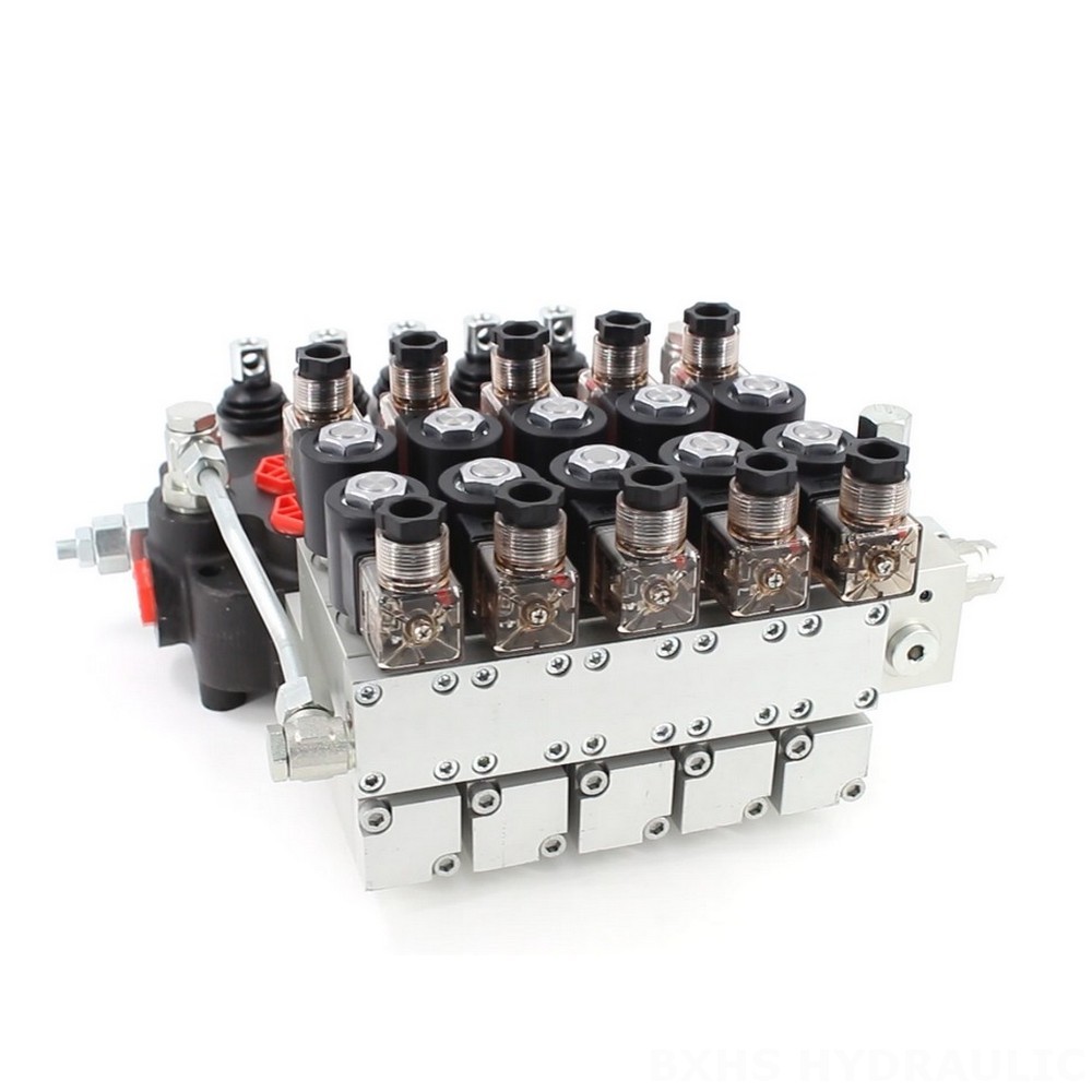 P80 Electro-hydraulic 5 Spool Monoblock Directional Valve - Factory Direct image