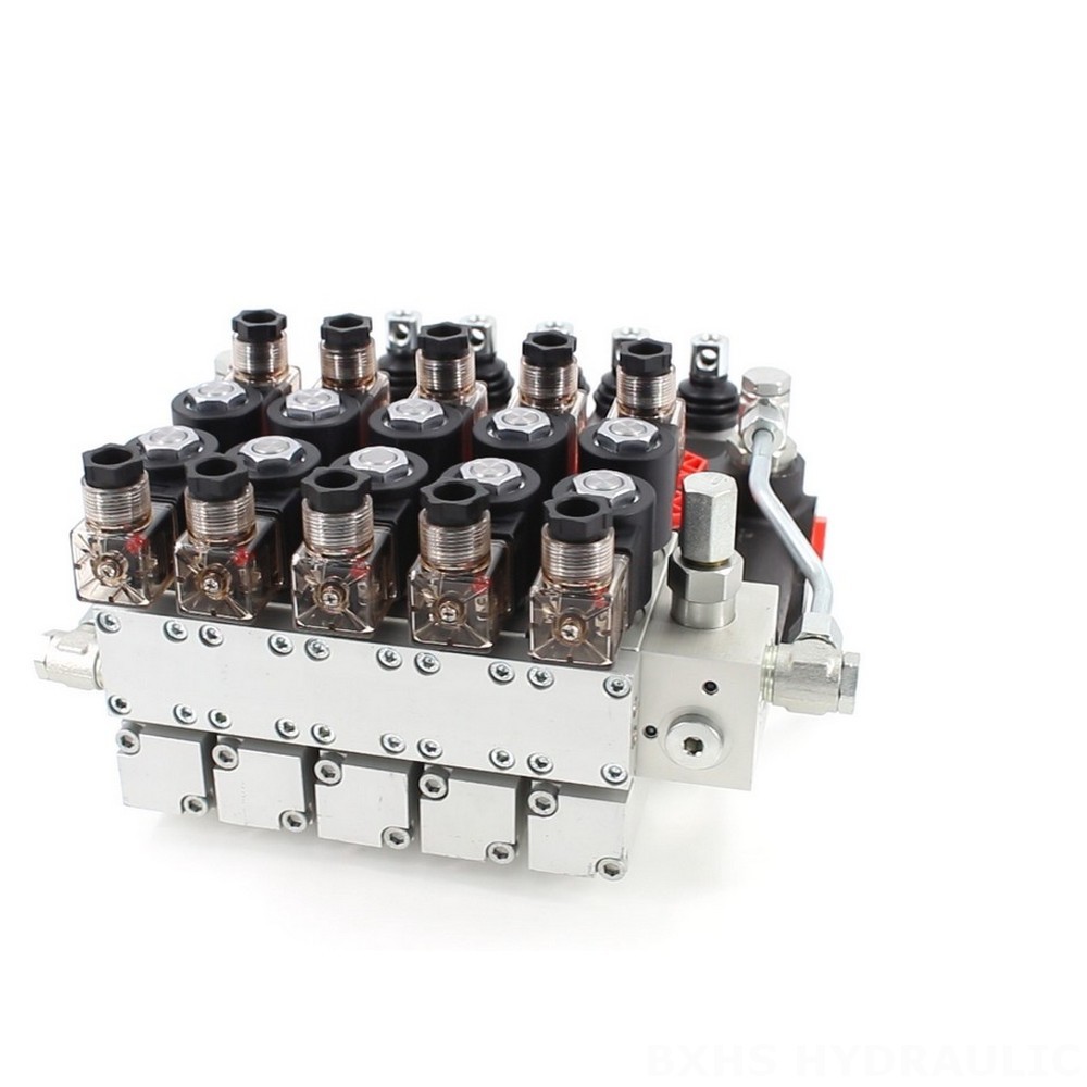 P80 5-Spool Monoblock Directional Valve: Electro-Hydraulic Control, Factory Supply image