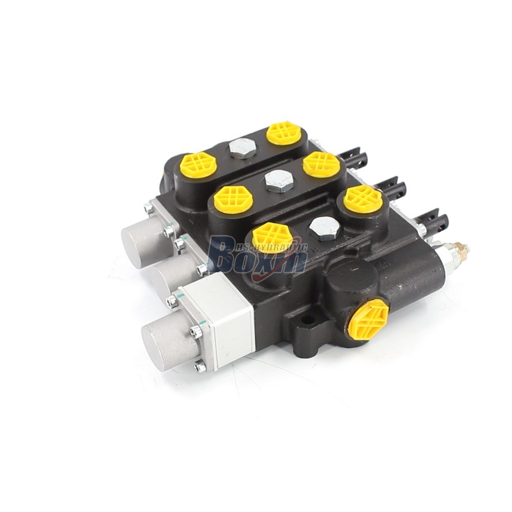 Industrial Grade RD5300NPT-QTW-2OT Manual Hydraulic Valve with 3 Spools image